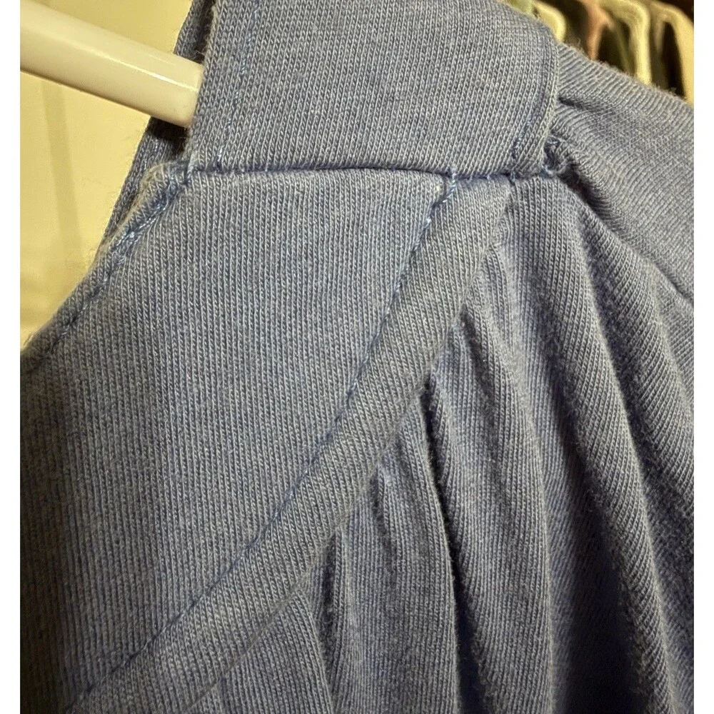 Old Navy Y2K Blue Babydoll Top Womens S Shrt Sleeve Square Neck Boho 2000s *read